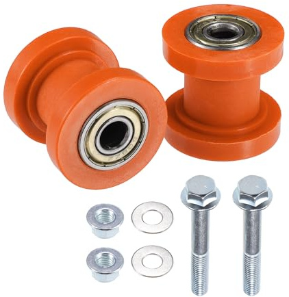 Hihaha Tensor De Polea De Rodillo De Cadena Para Motocicleta ATV | Material: Plastico Y Metal, 8Mm Diametro, 34X35Mm, M8X1.25, Ssrc, Klx110, Guia Rueda, Rodamiento Alta Resistencia