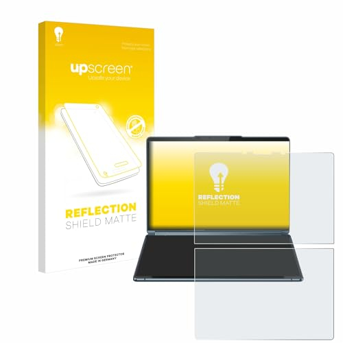 upscreen Entspiegelungs-Schutzfolie für Lenovo Yoga Book 9i Gen 9 Displayschutz-Folie Matt [Anti-Reflex, Anti-Fingerprint]