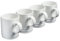 Cooks Professional 4 Piece Colourful Stoneware Mug Set | Tea Coffee Hot Chocolate Drinking Cups | Microwave Dishwasher Refrigerator Freezer Safe | 350ml Capacity | White
