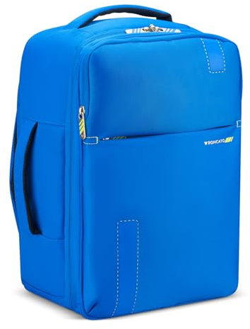 RONCATO Speed Reiserucksack | Handgepäck 40 x 30 x 20 cm - Maße Gepäck Kabine Underseat - Schwarz, türkis, 40x30x20