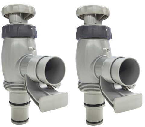 Válvula de pistón para piscina elevada, piezas de repuesto para piscina con válvula de encendido/apagado, accesorios de piscina para adaptador de manguera Intex y soporte de tubo de piscina, válvula