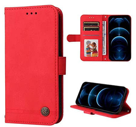 SEAHAI Cover per Honor 200 PRO 5G, Ultra Sottile Custodia Premium PU Pelle Portafoglio Kickstand Slot per Schede [RFID Blocking] TPU Antiurto Flip Cover Libro - Rosso