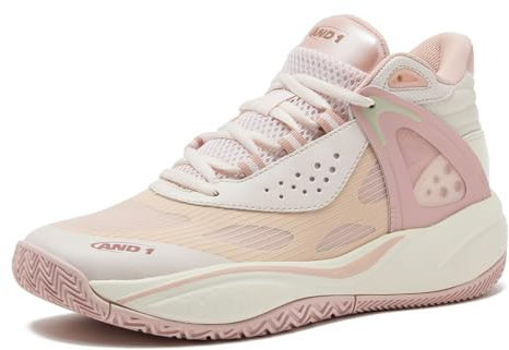 AND1 Basketball Shoes for Women and Men, High Top Men’s Basketball Shoes - Womens Basketball Sneakers Size 6 to 16, Natürlich, 6 Women/4.5 Men