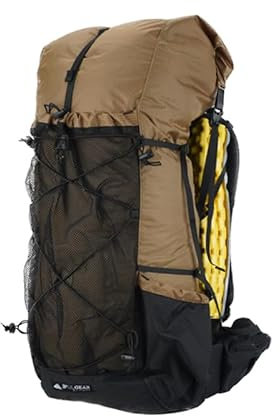 windhike 3F UL GEAR 40 + 16 L Rucksack, Outdoor-Sport, Reisen, Tagesrucksack für Damen und Herren, leichter Wanderrucksack für Camping, Jagd, Reisen und Outdoor-Sport, 80 x 30 x 21 cm, braun,