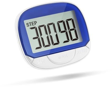 ZIKSUN Walking Pedometer, Accurately Track Simple Steps Counter with Digital Display, Portable Sport Pedometers for Men Women Kids Walking/Running/Distance/Step (Blue)