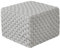 Beliani Outdoor Pouf Kunststoff grau 50 x 50 cm quadratisch handgewebt für Garten Nalli