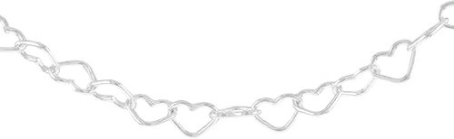 Amazon Essentials Catenina aperta a forma di cuore in argento Sterling, 41 cm/16