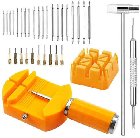 shaohui Watch Repair Tool Kit, Watch Chain Link Removal Tool Kit, Watch Bracelet Adjustment, Strap Pin Remover for Watch Repair, Strap Replacement and Size Adjustment