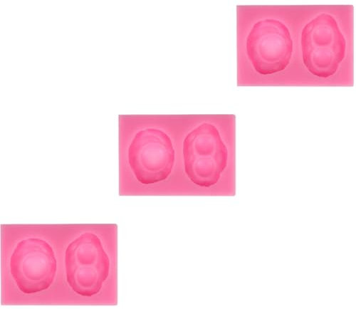 Cabilock 3st Spiegelei Schimmel Alphabet-backform Cupcake-kuchenform Backgeschirr Korb Rohrpfanne Bratpfanne Pfannkuchen Kuchen Backen Kippen Abs Ton Schmelzen Geleeformen Kieselgel Rosa