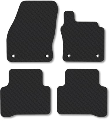 VW Touran (2015-2026) 5mm Rubber Car Mats | Heavy Duty Rubber Tailored Fit Floor Mats Full Coverage Durable Waterproof Accessories Easy Clean Anti Slip Made in the UK
