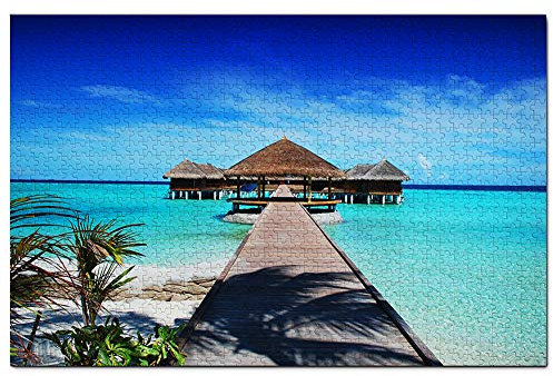 Sheraton Full Moon Island Maldives Jigsaw Puzzle for Adults 1000 Piece Travel Gift Souvenir 38x26CM
