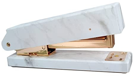 AMYSTY Tacker Heftgerät Marmor-Hefter, 50 Blatt Kapazität, Robust, Heimbüro, Schreibtisch-Hefter, Manueller Hefter, Bürobedarf Tacker für Schreibtisch(B)