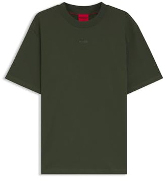 HUGO Mens 10248326 01 Short Sleeve Cotton T-Shirt Dark Green L