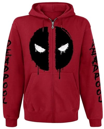 Deadpool Logo Männer Kapuzenjacke rot Disney, Fan-Merch, Filme