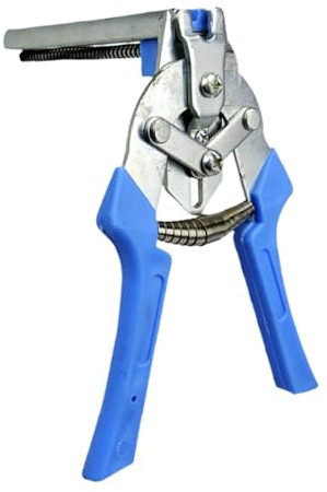 Nail Ring Pliers, Hog Ring Tool, Type M Fence Fastener, Non-Slip Grip Manual Hand Clamp, Metal Plier for Upholstery Cage Wire Mesh Animal Enclosure Chicken Coop Installation Work