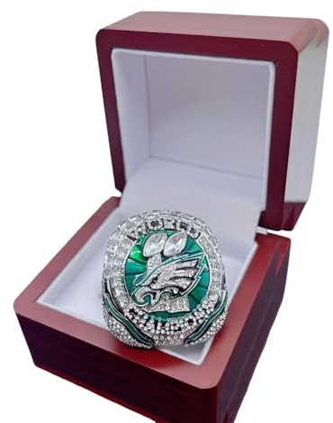 Huadafun 2025 Eagles Meisterschaftsring Replik 59. Super Bowl Champion Ring, Fußball Sammlerstück Geschenk für Fans, Herren, Alumni und Sport Memorabilia Sammler,11#