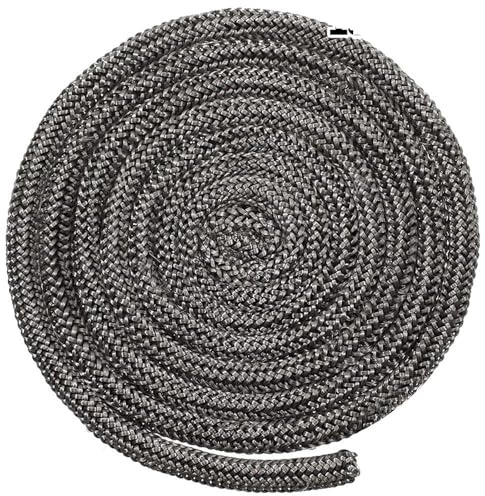 Klebeflue Glass Door Seals, Ofenseil, 18/20 mm x 2 m, schwarz, Ofen-Feuerseil, Holzofen, selbstklebendes Fiberglas, Kamintür-Dichtungsschnur, Ersatz-Dichtungsband.(18mm)