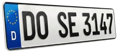 1x KFZ Kennzeichen 520x110mm nach DIN 74069 aus Aluminium Made in Germany | DIN-zertifiziertes Nummernschild für PKW, Anhänger & Fahrradträger. Normgerechte Prägung für Standard-, E- & H-Kennzeichen