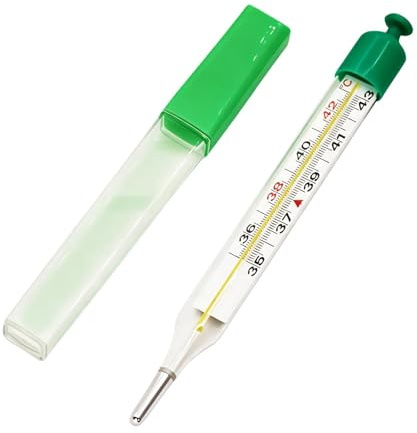 Thermometer für Tiere, mit tragbarer Hülle und doppelter Temperaturskala – Tierärztlicher Temperatursensor | für Hunde, Katzen, , , Schafe, Bauernhof