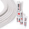 STEIGNER Cordone Isolante in fibra ceramica SKD01-15, con sigillante adesivo per montaggio termico resistente alla temperatura fino a 1260 ° C, 15x15 mm, 3 m