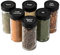 Piment 4 Unze Glas-Gewürzdosen (gleiche Größe wie penzeys und Spice House) mit Schwarz Kunststoff Deckel und 3 Frisuren Shaker Tops farblos