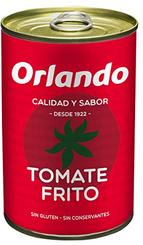 Tomato Sauce Orlando - Orlando Tomate Frito Orlando Sofrito Base – Smooth Pasta Sauce – Gluten Free & Vegan – 400g, [Pack of 6]