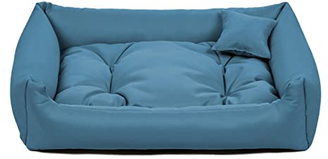 Gutekissen® Stoff Hundebett Hundeliege Hundekissen Hundeliege Hundeliege Hundeliege - Langlebige Materialien und hohe Qualität NEO (M - 80x65, Hellblau)