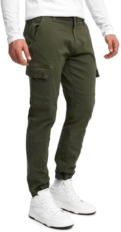 Indicode Herren August Cargohose Outdoorhose aus Baumwolle mit 6 Taschen | Robuste Funktionshose für Outdoor und Freizeit, Herrenhose, Outdoorhose, Freizeithose, Arbeitshose, Stoffhose für Männer