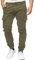 Indicode Hommes August Cargo Pants | Pantalon Cargo en Coton avec 6 Poches Army S