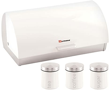 SQ Professional Dainty Bread Bin and Canisters (Silkwhite)