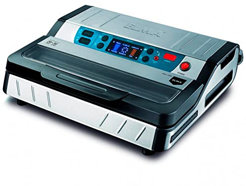 ELMA Envasadora al Vacío Profesional Digit Free | Máquina de Vacío Alimentos Automática, Uso Intensivo, Acero Inoxidable, Pantalla LED | 39 x 34 x 11 cm, 6.7 Kg |10 Bolsas Vacío 20x30cm Incluidas