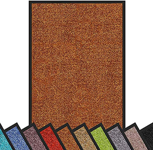 etm Hochwertige Fußmatte | schadstoffgeprüft | bewährte Eingangsmatte in Gewerbe & Haushalt | Schmutzfangmatte mit Top-Reinigungswirkung | Sauberlaufmatte waschbar & rutschfest (200x400 cm, Braun)