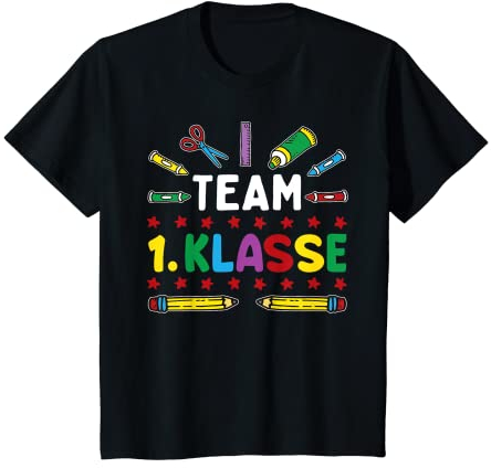 Kinder Einschulung TEAM 1.KLASSE Erster Schultag Lustiges Gruppen T-Shirt