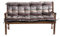 Gutekissen® Bankkissen, Sitzkissen, Gartenkissen, Steppkissen, Doppelkissen, Sitzmöbel, Gartenschaukel, Gartenmöbel L (120x60x50, Braun-Creme 3)