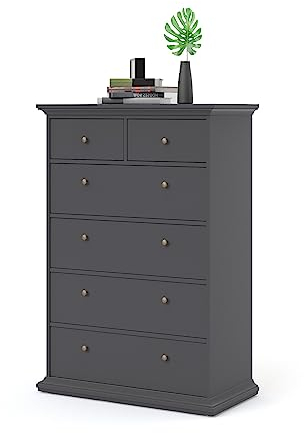 Froschkönig24 Paris Kommode Sideboard Anrichte Matt Grau