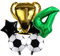 DIWULI Fussball Geburtstag 4 Jahre - Fussball Luftballons