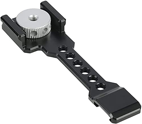 NICEYRIG Arca Swiss - Morsetto a sgancio rapido con barra di estensione per slitta fredda, DSLR Mirrorless fotocamera Shoe staffa per microfono luce video - 433