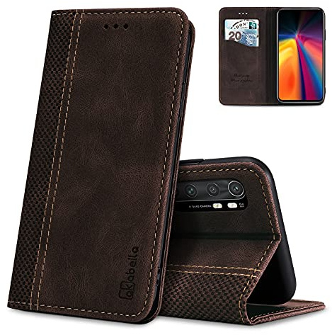 AKABEILA Hülle für Xiaomi Mi Note 10 Lite Handyhülle PU Leder Flip Case Ständer Brieftasche Schutzhülle Klapphülle Tasche Case mit [Kartenfach] [Standfunktion] [Magnetisch]