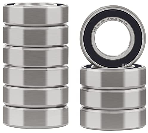 XiKe 10 Stück 684-2RS Mikro Kugellager 4x9x4mm, Rillenkugellager mit Dichtungen für DIY, Spielzeug, Fernsteuerung, 3D-Drucker, Vorhänge, Instrumente, Elektrowerkzeuge und mehr.