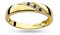 MARKO Damen-Goldring mit 0,02Ct schwarzen Diamanten, 14 Karat Gold (585) | Goldring inklusive Box | Goldring für Frauen (Gelbgold, 51 (16.2))