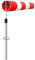 TMS PRO SHOP Windsack Komplett-Set, rot/weiß, Ø 30 cm, 4-teilig, zum Einbetonieren, Höhe: 3 m, Art.-Nr. 609569 | Windsocke