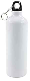 Htopse Botella de agua blanca de la sublimación en blanco con la caldera a prueba de fugas de aluminio del mosquetón