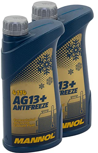 Kühlerfrostschutz Konzentrat MANNOL AG13+ Advanced -40°C 2 X 1 Liter gelb