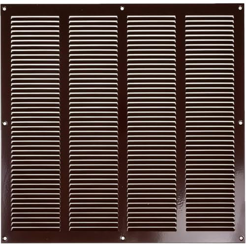 Vent Systems rejilla de ventilación marrón 400x400 mm con rejilla de insectos. HLK, aplicaciones de calefacción, enfriamiento y ventilación. Cubierta de ventilación interior y externa.