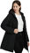Giolshon Femmes Doudoune Veste Réversible Hiver Mode Chaud Matelassé Léger Long Avec Capuchon Rembourré Bulle Manteau 207 Noir S