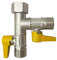 DAZZLEEX Valvola a Sfera Multifunzione a Doppio Interruttore valvola a Sfera a Gas Naturale Adattatore valvola a Gas collettore a 3 Vie per Tubo di Ingresso 1/2 per 2 o 3 connessioni Stile T