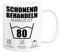 Schonend Behandeln 80 Tasse personalisiert mit Namen Spruch runder Geburtstag Geschenk für Männer & Frauen Geburtstagsgeschenk Kaffeetasse 80 Jahre
