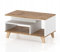 VBChome Kaffeetisch 90 x 45 x 57 cm Weiß Couchtisch Wohnzimmertisch Teetisch Beistelltisch Sofatisch Modern Wohnzimmer Büro