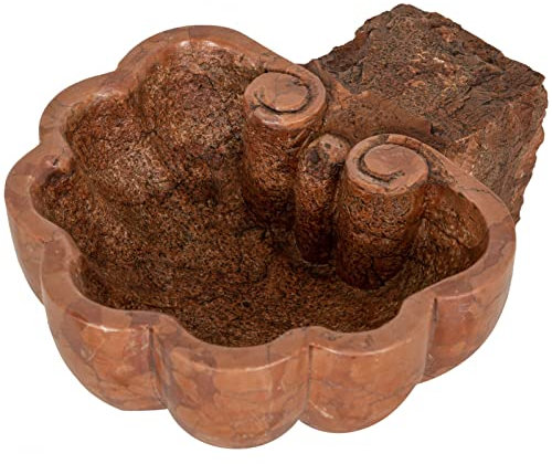 Biscottini acquasantiera in Marmo 30,5x26x13,5cm | acquasantiera a Forma di Conchiglia, per Case e chiese
