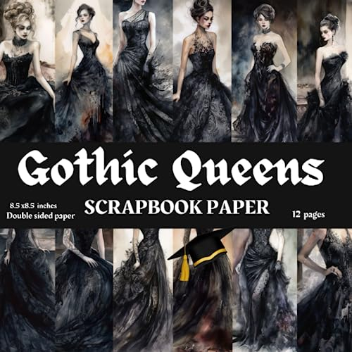 Halloween Scrapbook Paper: Gothic Halloween Scrapbook Paper, 12 Gothic Themed Halloween Scrapbook Paper for Scrapbooking, Junk Journal, Gift Wrapping, ... Making, Mixed Media and Many Other Crafts.